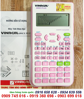 VINACAL 680EX PLUS; Máy tính học sinh mang vào phòng thi Vinacal 680EX PLUS chính hãng _Bảo hành 2 năm
